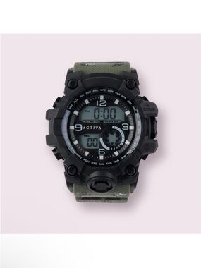 Activa X Invicta Men's Digital Watch - 54.5mm, Green Camo New Working